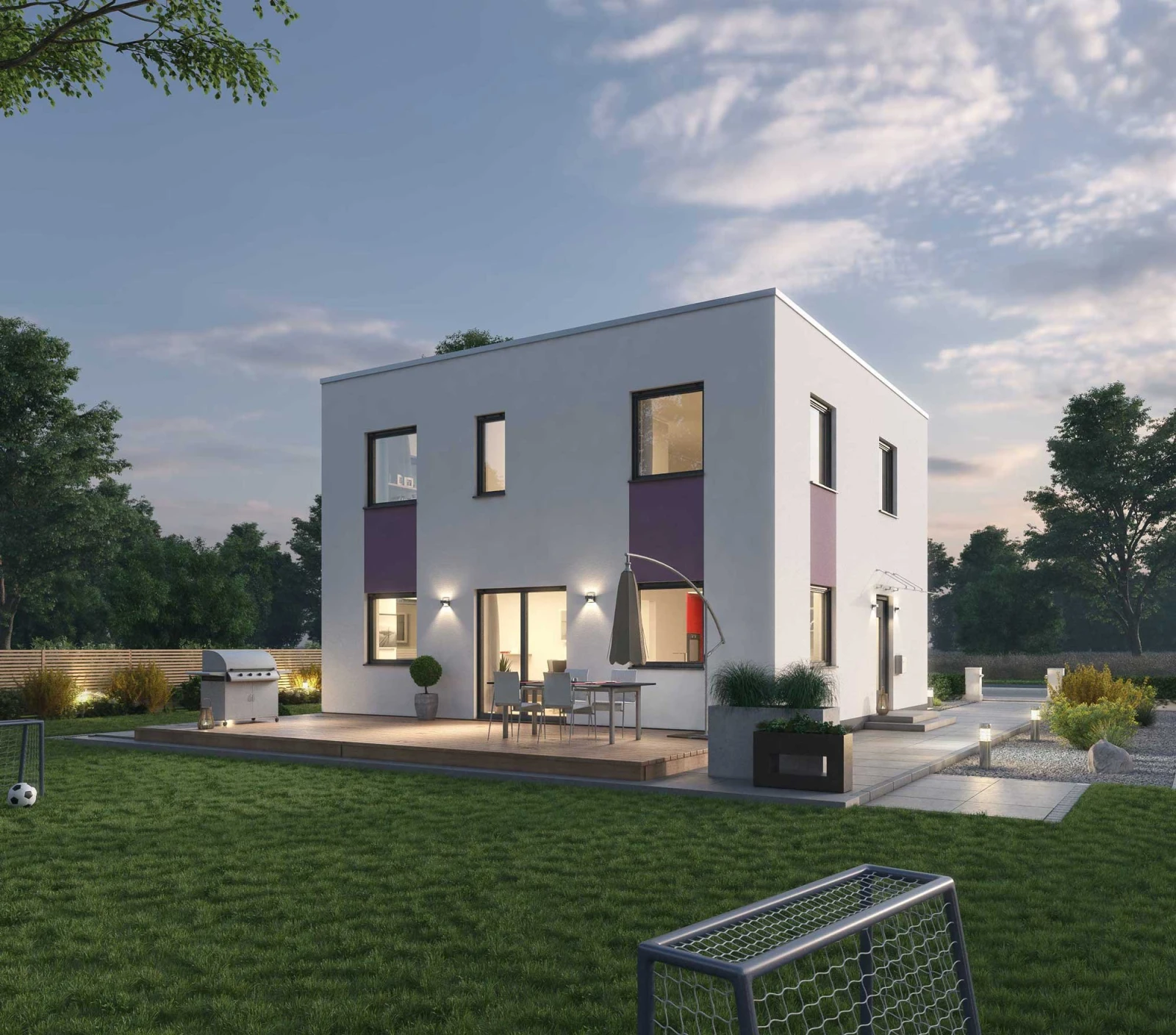 Ytong Bausatzhaus BHS 122 mit Garten und Terrasse