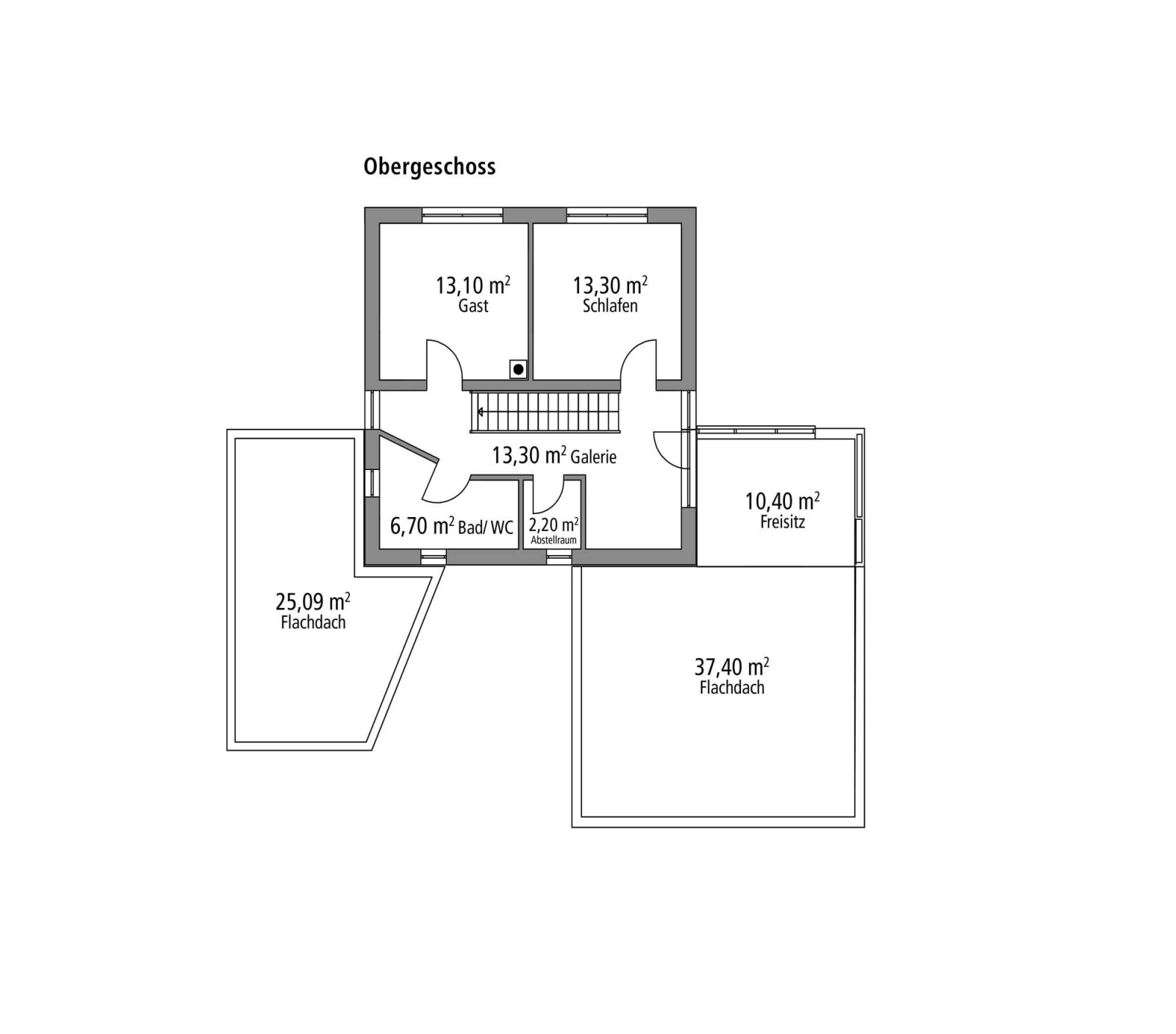 2D-Grundriss des Ytong Bausatzhauses BHS 146