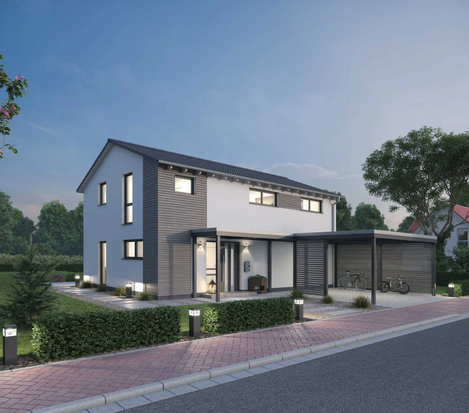 Außenansicht des Ytong Bausatzhauses EFH 139