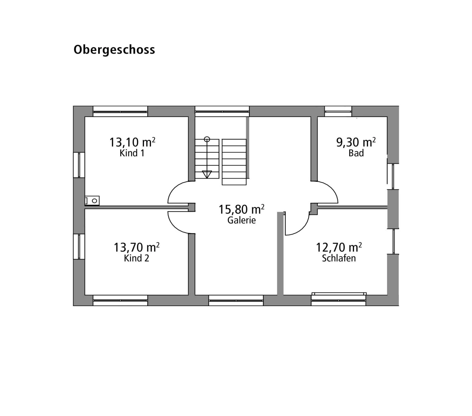 2D-Grundriss des Ytong Bausatzhauses EFH 139