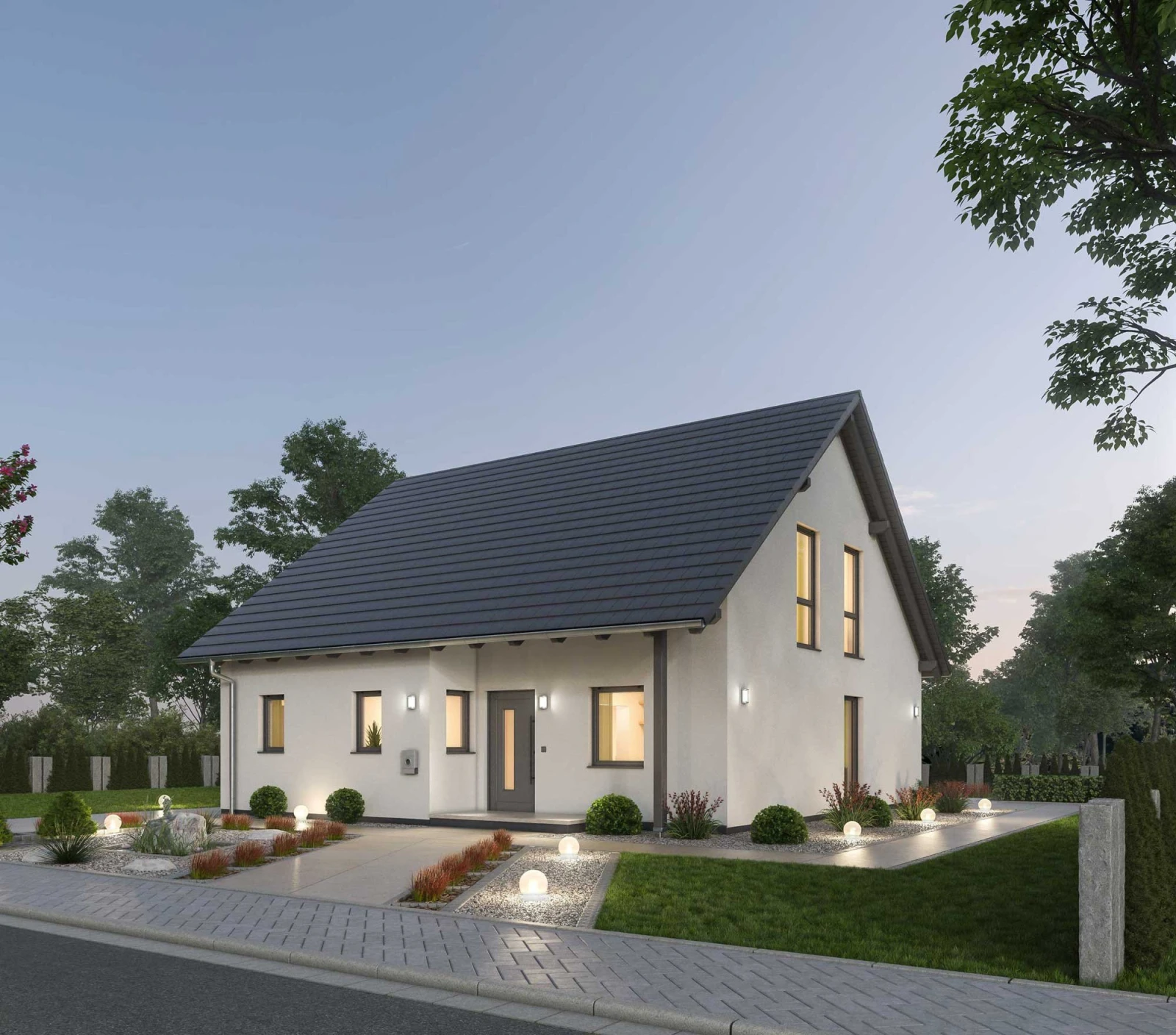 Außenansicht des Ytong Bausatzhauses EFH 142