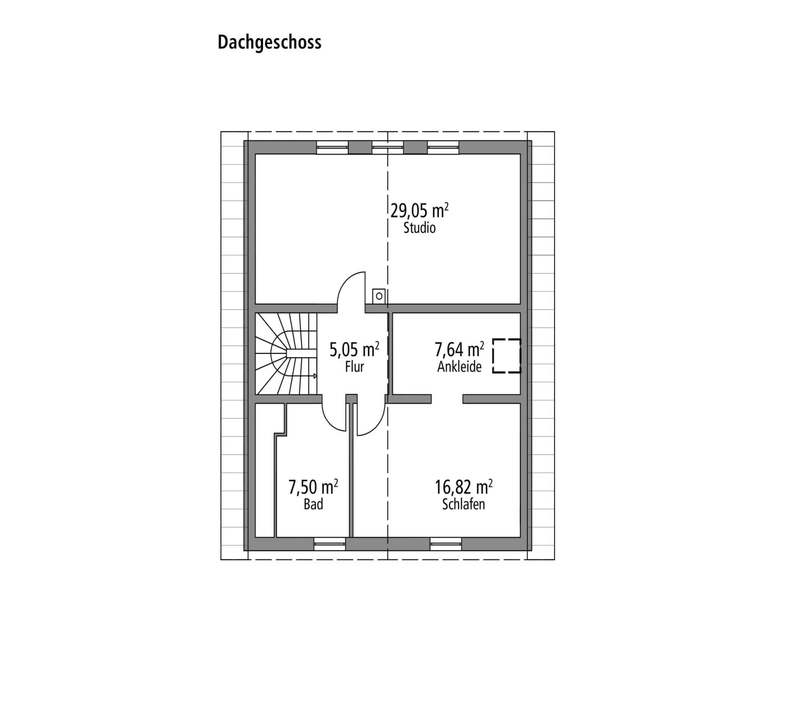 2D-Grundriss des Ytong Bausatzhauses EFH 143