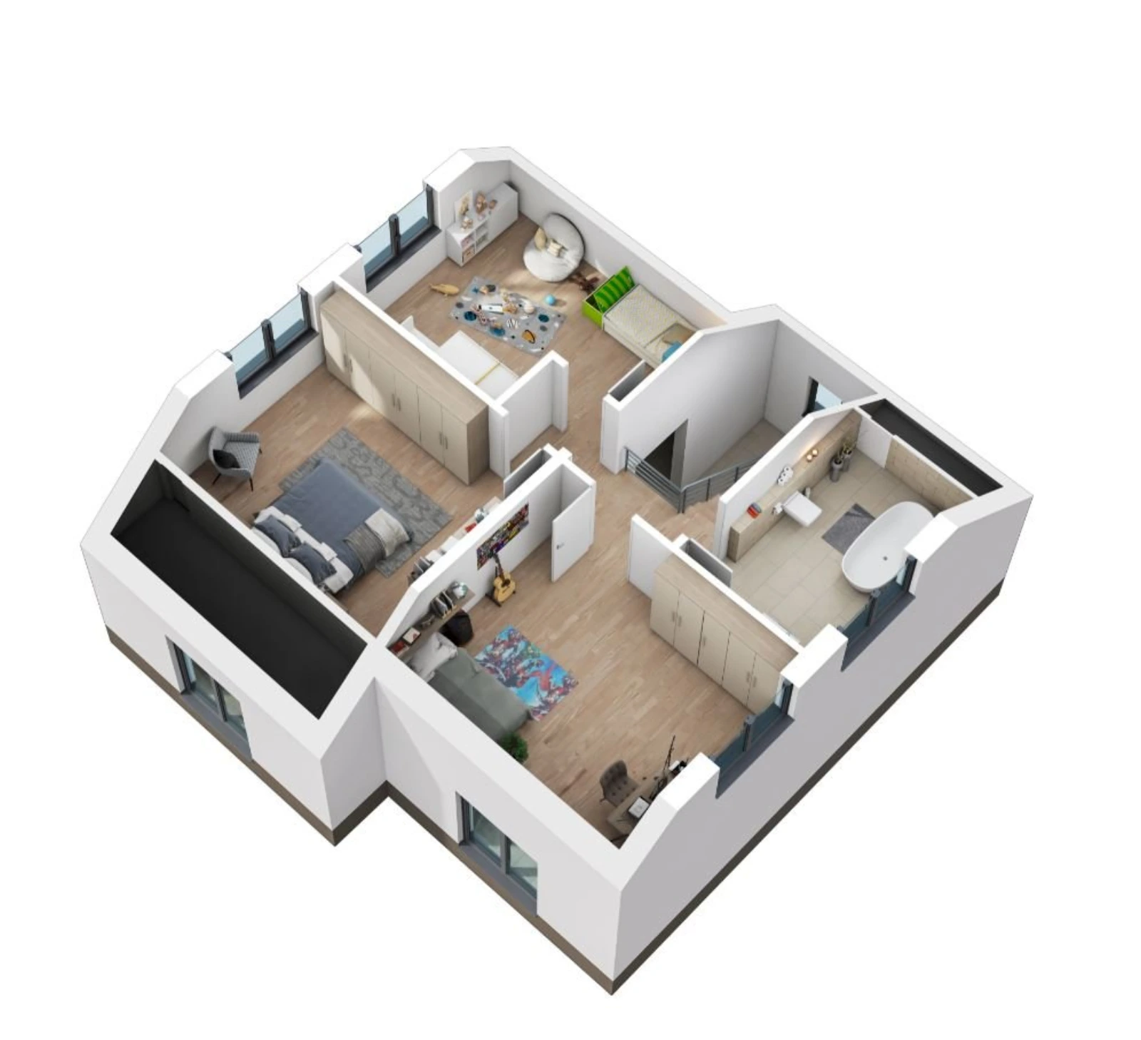 2D-Grundriss des Ytong Bausatzhauses EFH 146