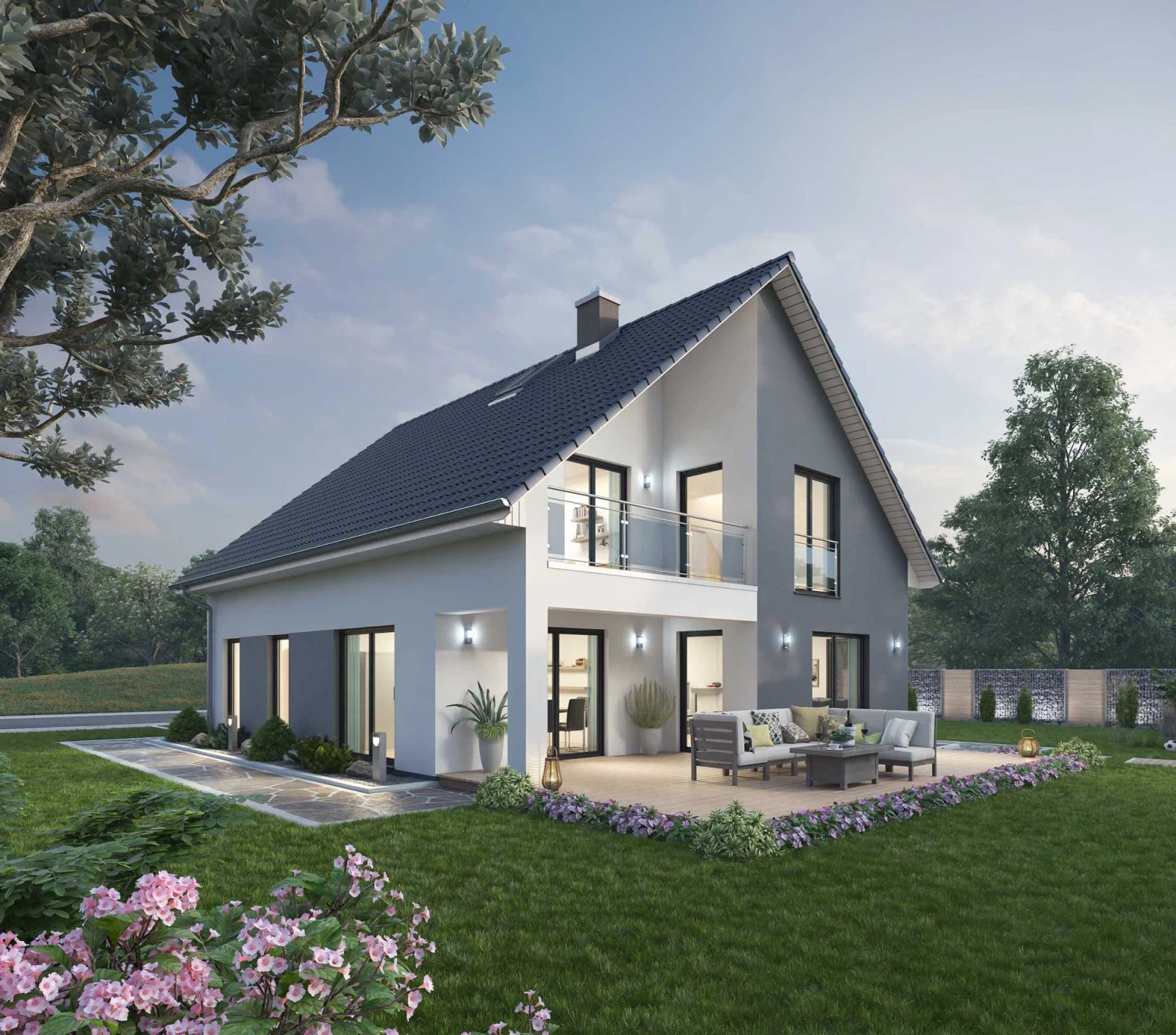 Außenansicht des Ytong Bausatzhauses EFH 147