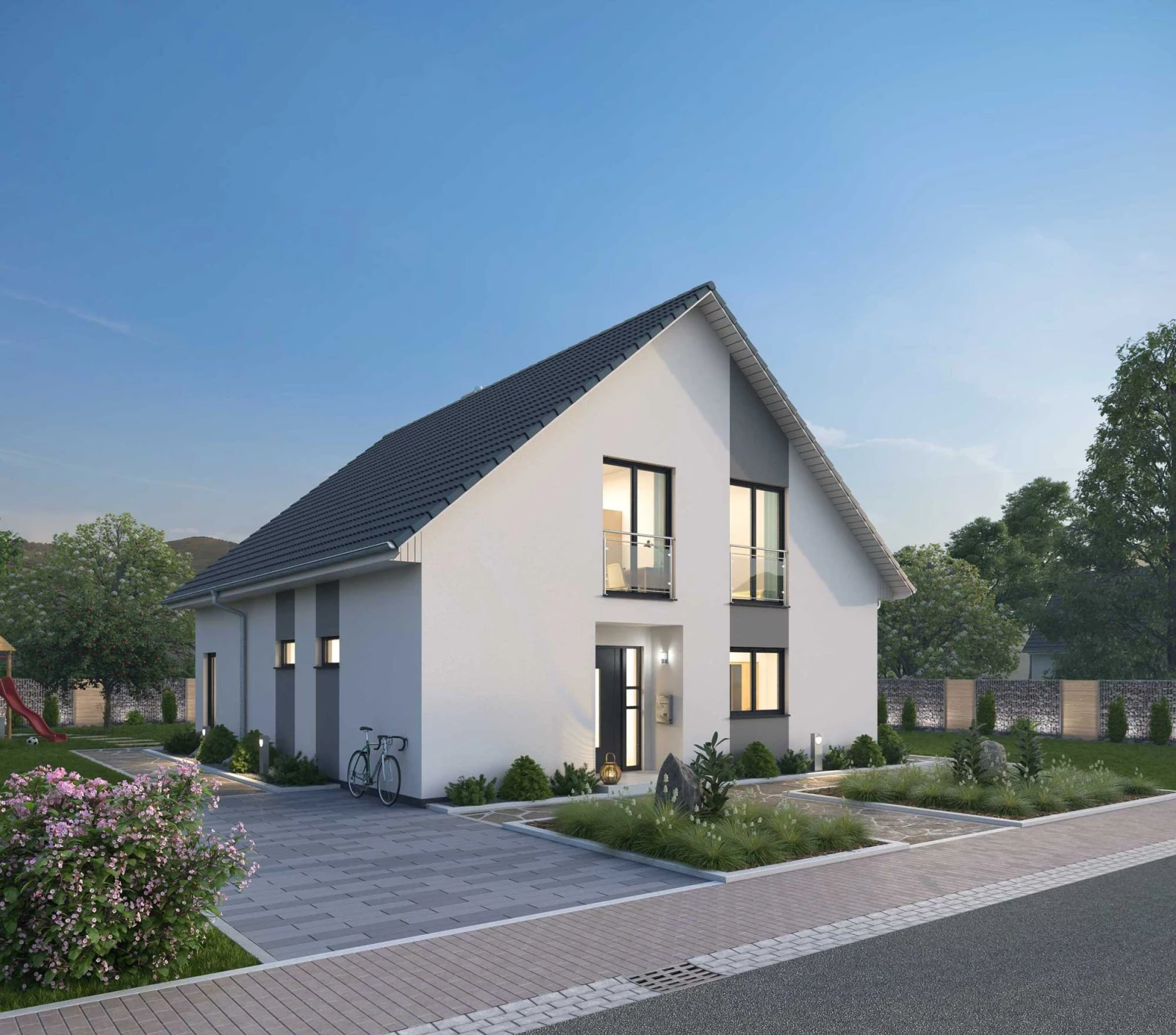 Außenansicht des Ytong Bausatzhauses EFH 147