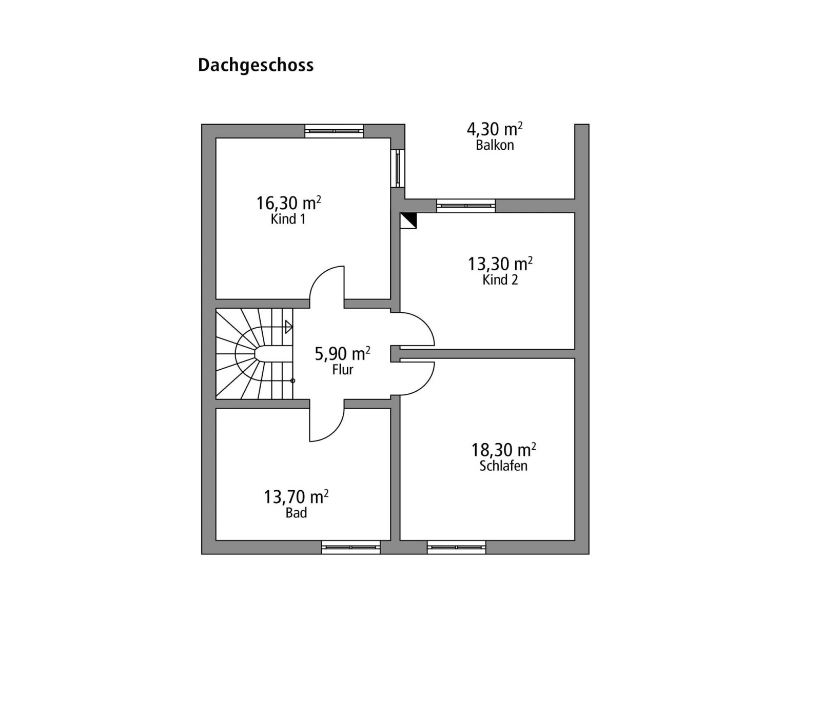 2D-Grundriss des Ytong Bausatzhauses EFH 147