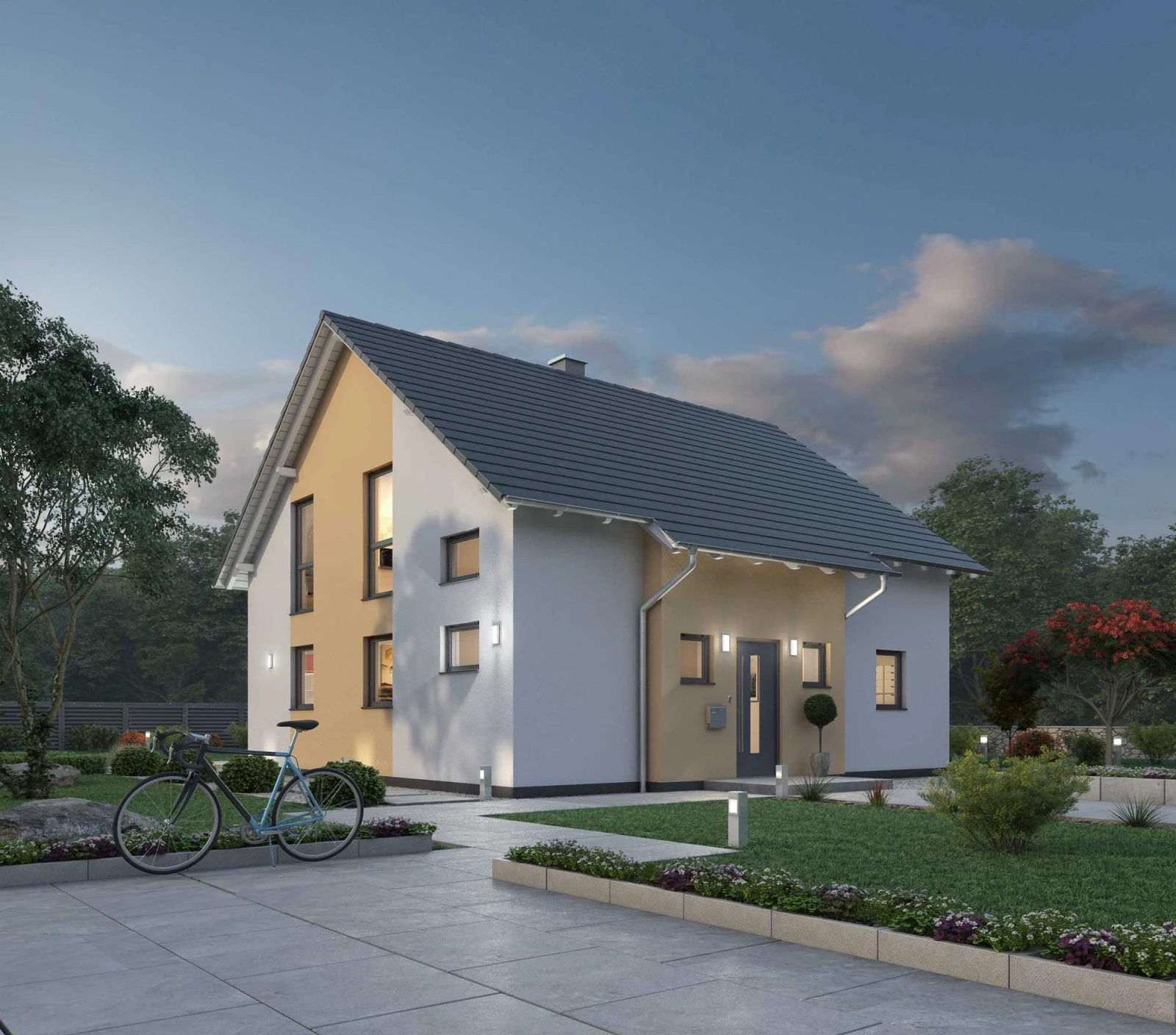 Außenansicht des Ytong Bausatzhauses EFH 148