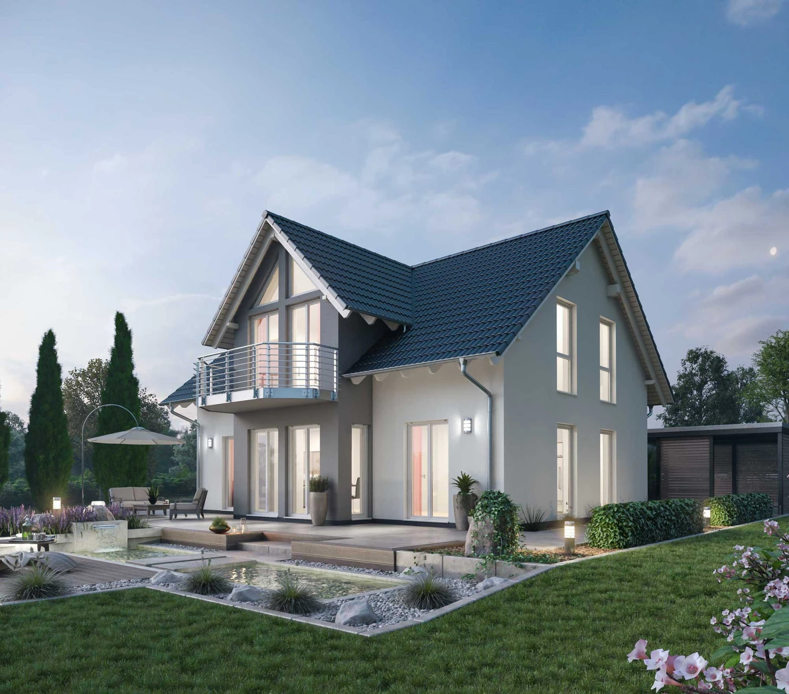 Außenansicht des Ytong Bausatzhauses EFH 151