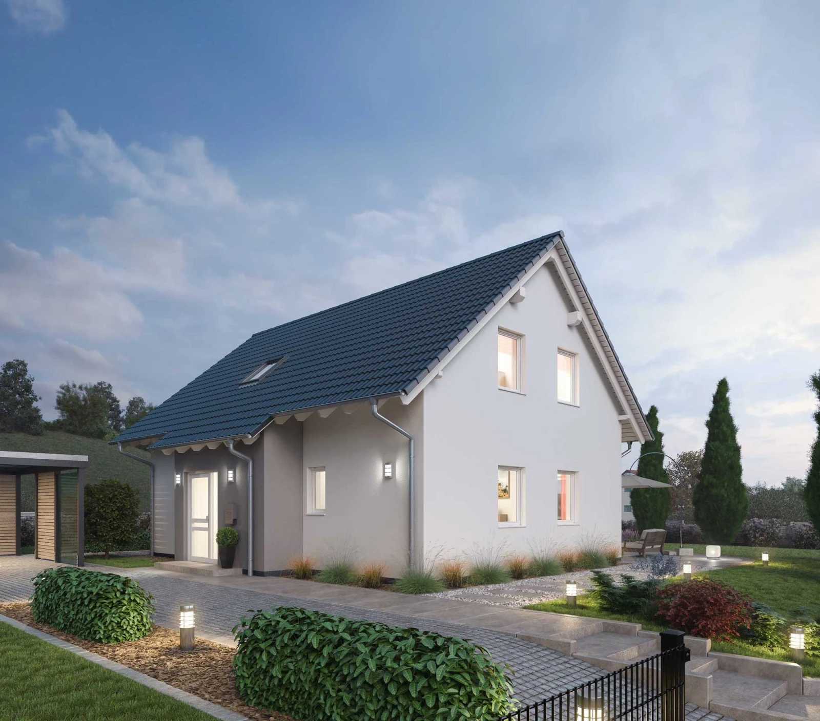 Außenansicht des Ytong Bausatzhauses EFH 151