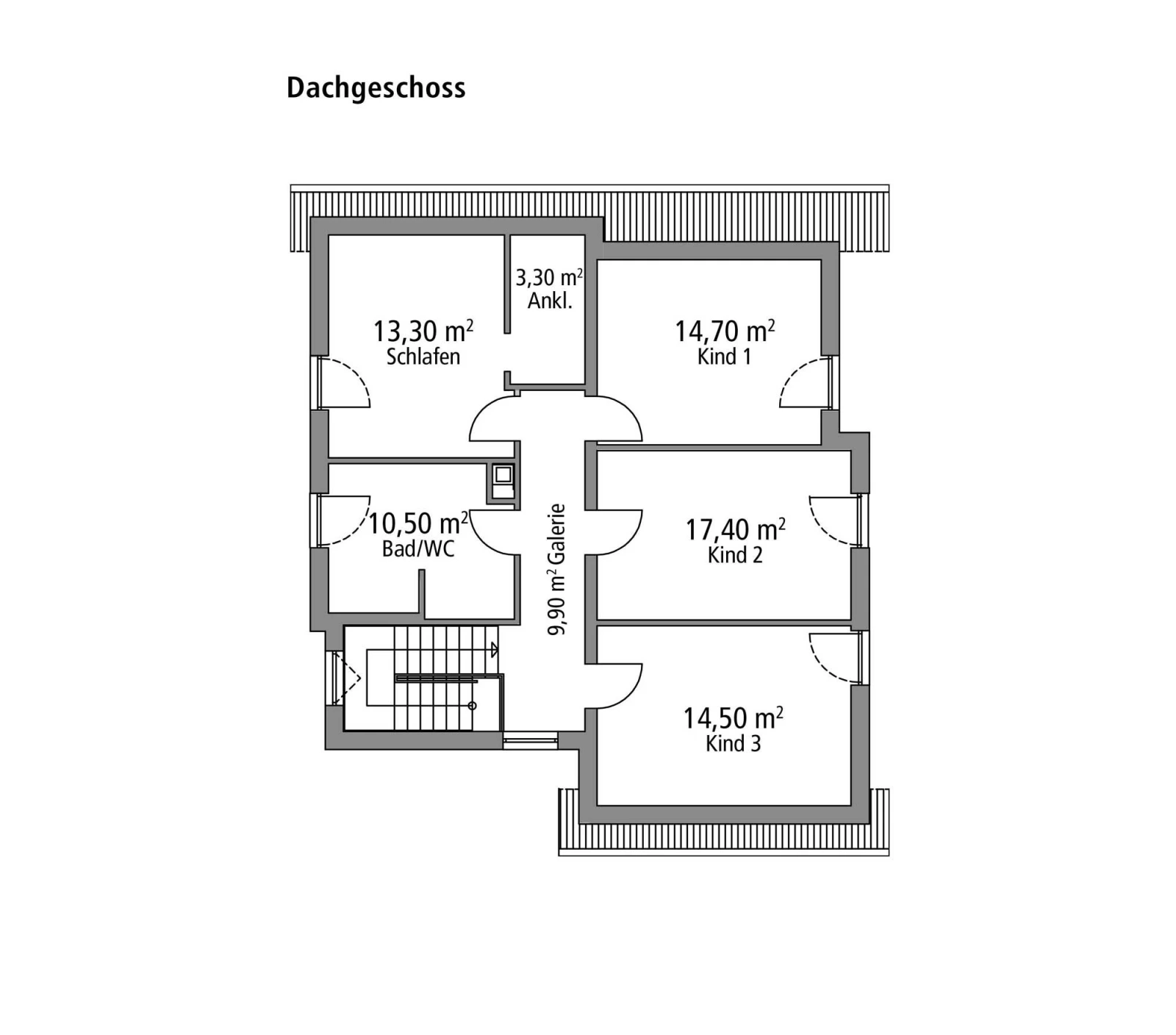 2D-Grundriss des Ytong Bausatzhauses EFH 173
