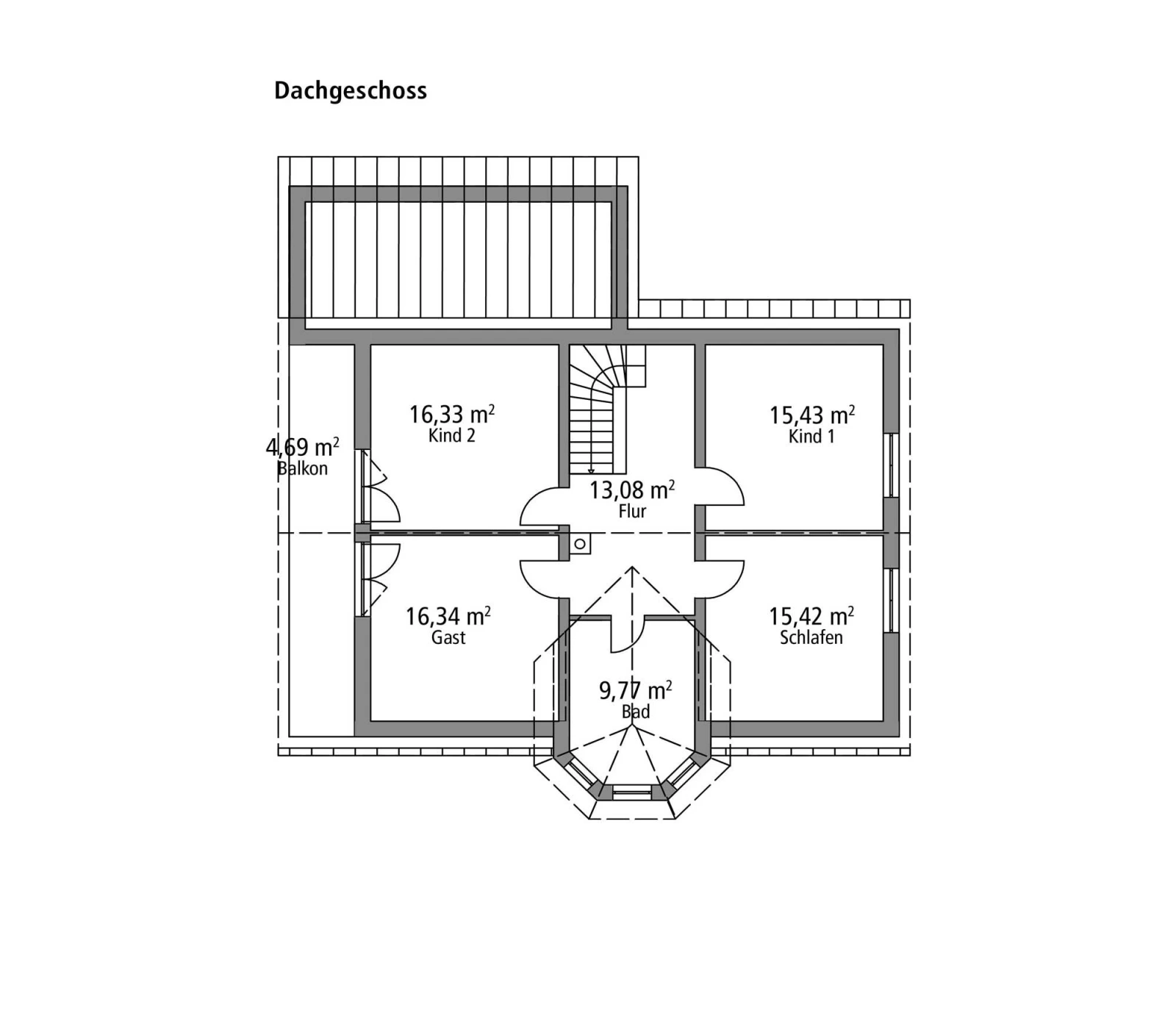 2D-Grundriss des Ytong Bausatzhauses EFH 190