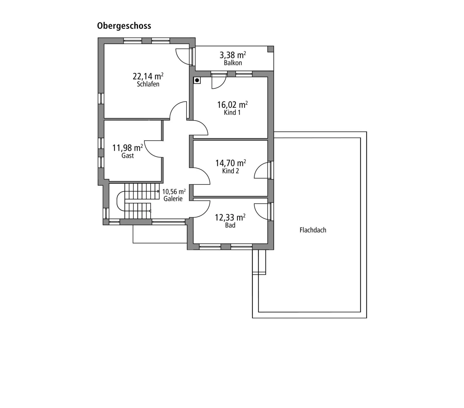 2D-Grundriss des Ytong Bausatzhauses MGH 232