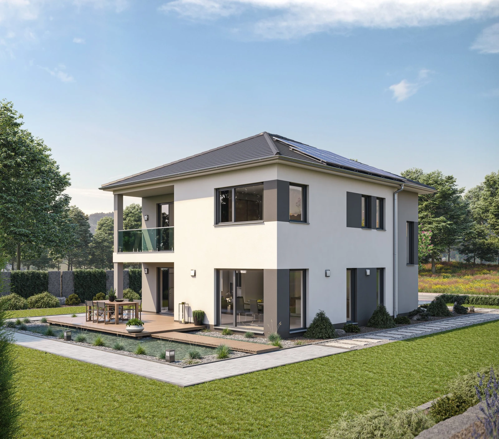 Außenansicht des Ytong Bausatzhauses STV 148